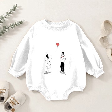 Discover Balloon Heart Release Baby Romper Sweatshirts