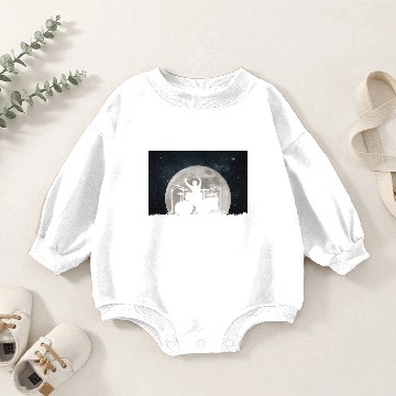 Discover Drummer Playing Drums In Moon Space Solar System Baby Romper Sweatshirts