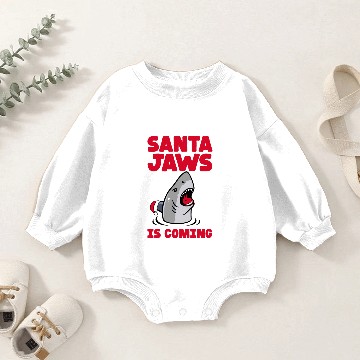 Discover Santa Jaws is coming Baby Romper Sweatshirts