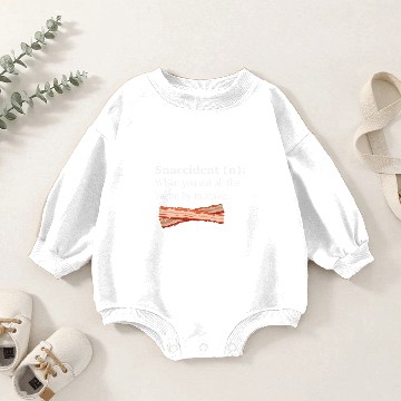 Discover Funny Good Bacon Snaccident Eating by Mistake Baby Romper Sweatshirts