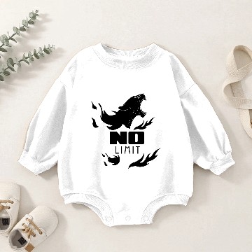 Discover No Limit cheetah black Baby Romper Sweatshirts
