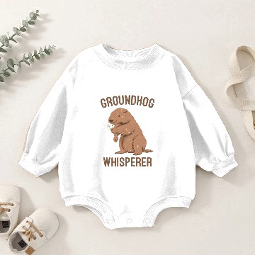 Discover Groundhog Whisperer Baby Romper Sweatshirts