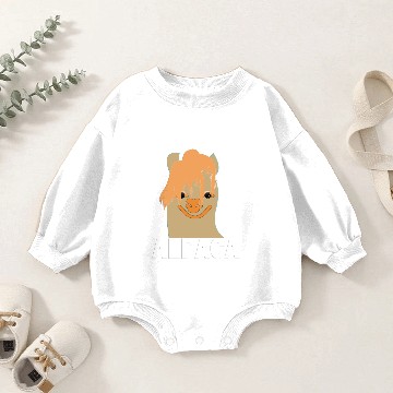 Discover Alpaca with funny hairstyle Baby Romper Sweatshirts