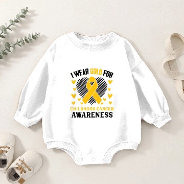 Discover Childhood Cancer Awareness Heart Baby Romper Sweatshirts