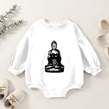 Discover buddha black Baby Romper Sweatshirts