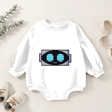 Discover Retro Robot/ Android Pixelart Baby Romper Sweatshirts