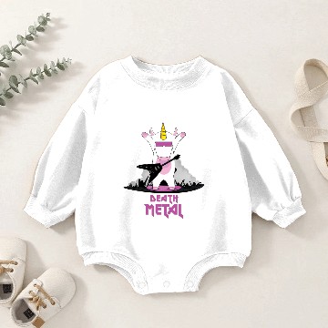 Discover Death Metal Unicorn Baby Romper Sweatshirts
