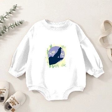 Discover Wolf howling Baby Romper Sweatshirts