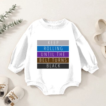 Discover Keep Rolling | BJJ | Black Belt | Jiu jitsu Baby Romper Sweatshirts