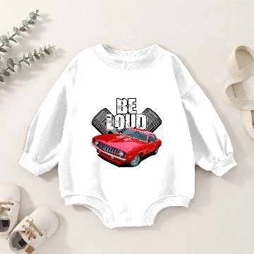 Discover be loud camaro Baby Romper Sweatshirts