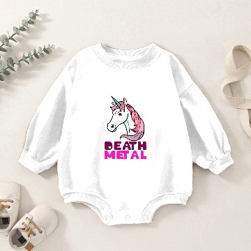 Discover Death Metal Unicorn Baby Romper Sweatshirts