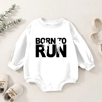 Discover Born to run, running man Baby Romper Sweatshirts