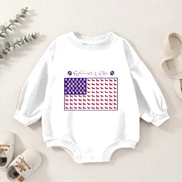 Discover Simply Southern Dog Flag Baby Romper Sweatshirts