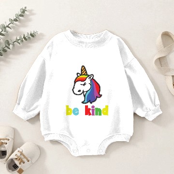 Discover Be Kind Unicorn Baby Romper Sweatshirts