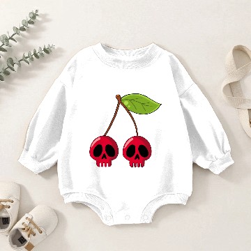 Discover Cherry skull Baby Romper Sweatshirts