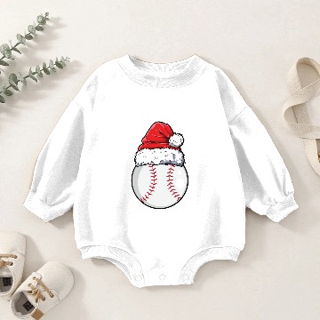 Discover Santa Baseball Christmas Baby Romper Sweatshirts
