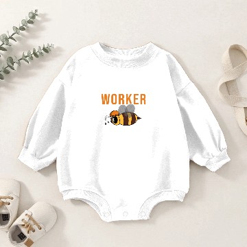 Discover Funny Bug Lover Worker Bee Comical Baby Romper Sweatshirts