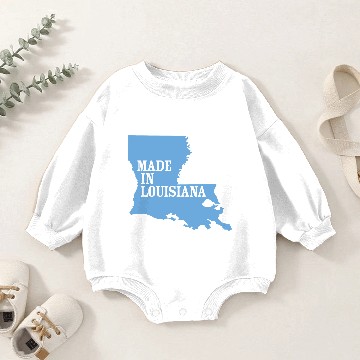 Discover Made in Louisiana Baby Romper Sweatshirts