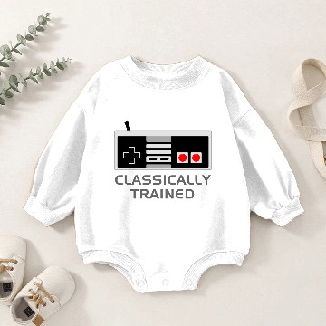 Discover Classically Trained NES Controller Baby Romper Sweatshirts