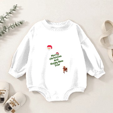 Discover Santa And Rudolph Baby Romper Sweatshirts