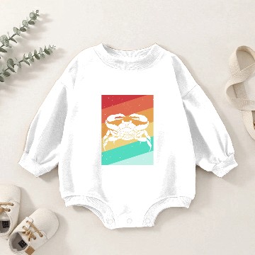 Discover crab crayfish lobster vintage retro Baby Romper Sweatshirts