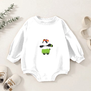 Discover Aloha Hawaii Hawaiian luau Panda Dance hula Baby Romper Sweatshirts
