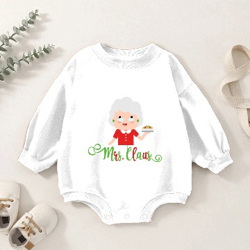 Discover Mrs Claus Baby Romper Sweatshirts