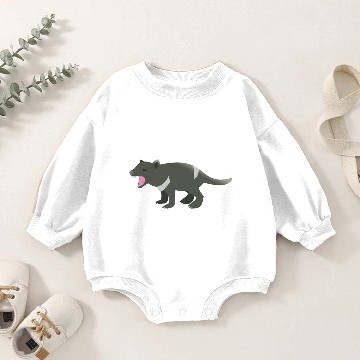 Discover Growling standing Tassie devil (Tasmanian devil) Baby Romper Sweatshirts