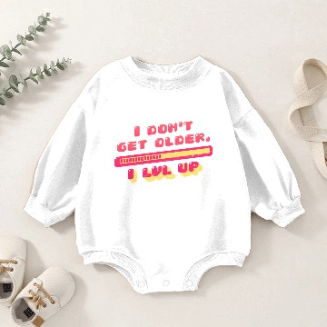 Discover Saying gaming funny level up getting older Baby Romper Sweatshirts