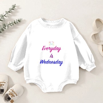 Discover Everyday is Wednesday Baby Romper Sweatshirts