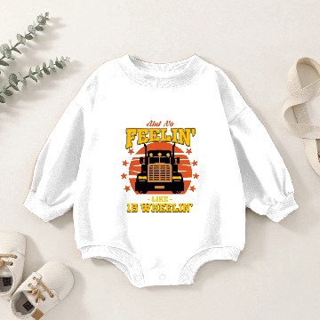 Discover Trucker Truck Driver Transporter Shipper Gift Baby Romper Sweatshirts