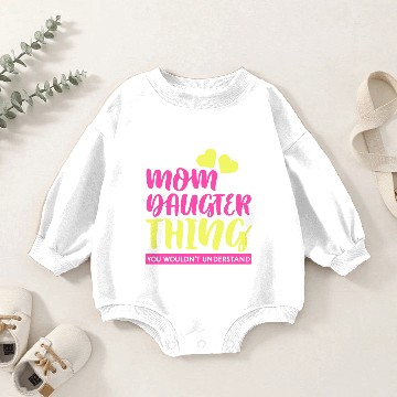 Discover Mom and daughter love Baby Romper Sweatshirts