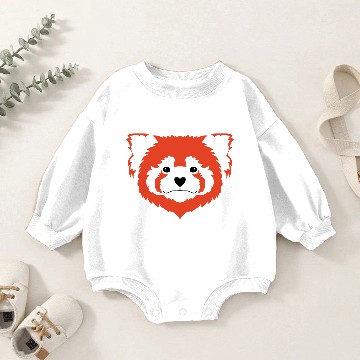 Discover Red Panda Love Baby Romper Sweatshirts