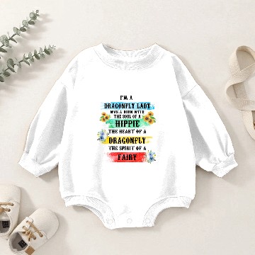 Discover Dragonfly Lady Baby Romper Sweatshirts