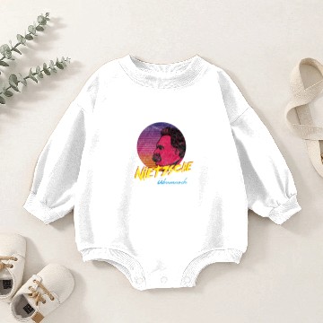 Discover Vintage Retro Nietzsche Übermensch Philosophy Baby Romper Sweatshirts