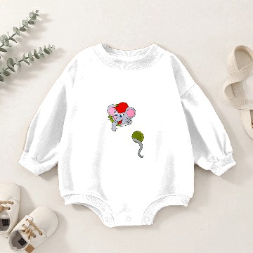Discover HAND PAINTED MOUSE IN A HOLE Baby Romper Sweatshirts