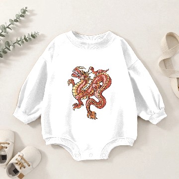 Discover big red chinese dragon Baby Romper Sweatshirts