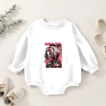 Discover Outlaw Chik red girl Baby Romper Sweatshirts