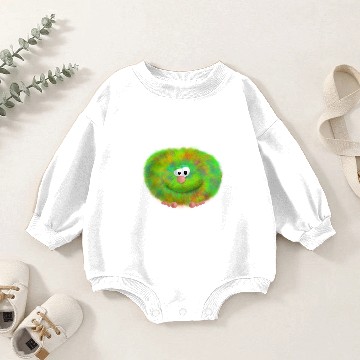 Discover Smiling Shaggy Bobble Monster Baby Romper Sweatshirts
