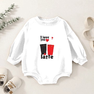 Discover Love You A Latte Design Baby Romper Sweatshirts