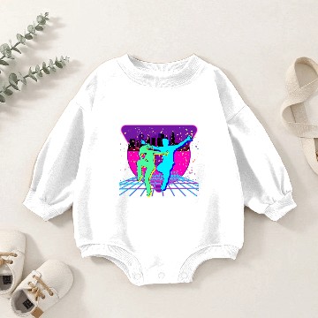 Discover 80s party Baby Romper Sweatshirts