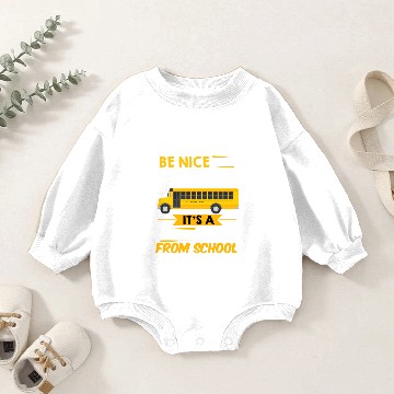 Discover Funny School Bus Driver It's A Long Walk Home Baby Romper Sweatshirts