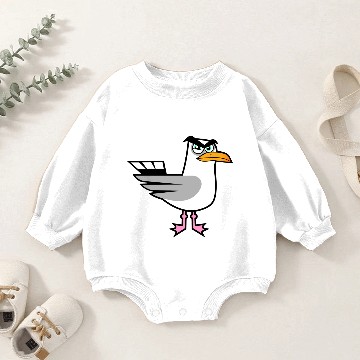 Discover Angry Seagull Baby Romper Sweatshirts