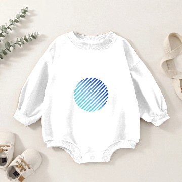 Discover Light Blue White Circle Baby Romper Sweatshirts