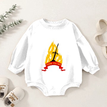 Discover Dark Souls Praise The Sun Bonfire Baby Romper Sweatshirts