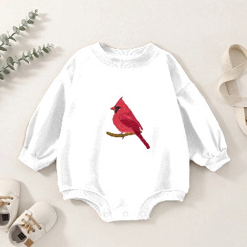 Discover Bird Watching Red Cardinal Baby Romper Sweatshirts