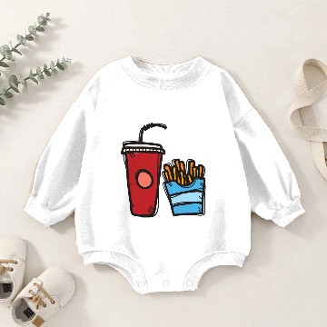 Discover French fries and soda Baby Romper Sweatshirts