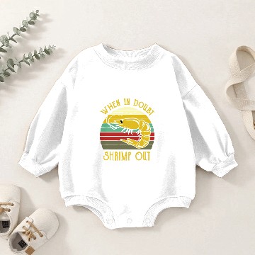 Discover Shrimp Out Baby Romper Sweatshirts