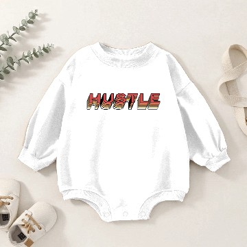 Discover Hustle multi-colored graphic Baby Romper Sweatshirts
