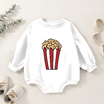Discover Popcorn Vintage Retro Funny Baby Romper Sweatshirts